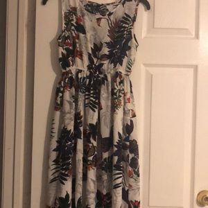 Palm print dress